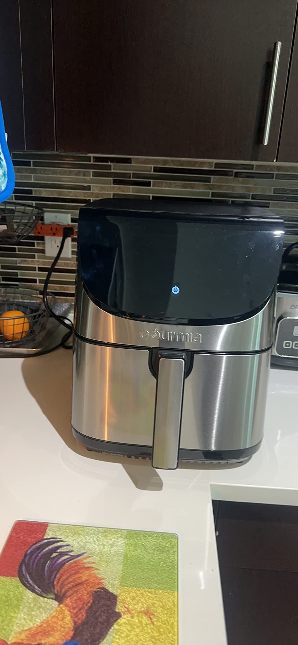 Gourmia Air Fryer - 8 Qt Extra Large Capacity, FryForce360°, Digital Display with 12 Presets, Roast, Bake, Broil, Dehydrate, Dishwasher Safe Accessories, Stainless Steel customer photo 1