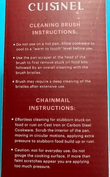 Cuisinel Cast Iron Chain Mail Scrubber + Cleaning Brush + Pan & Grill Scrapers - The Ultimate Skillet and Grill Cleaner Kit - Soft-Touch Confident-Grip Dish Scrub Tool - Silicone/Stainless Accessories customer photo 1