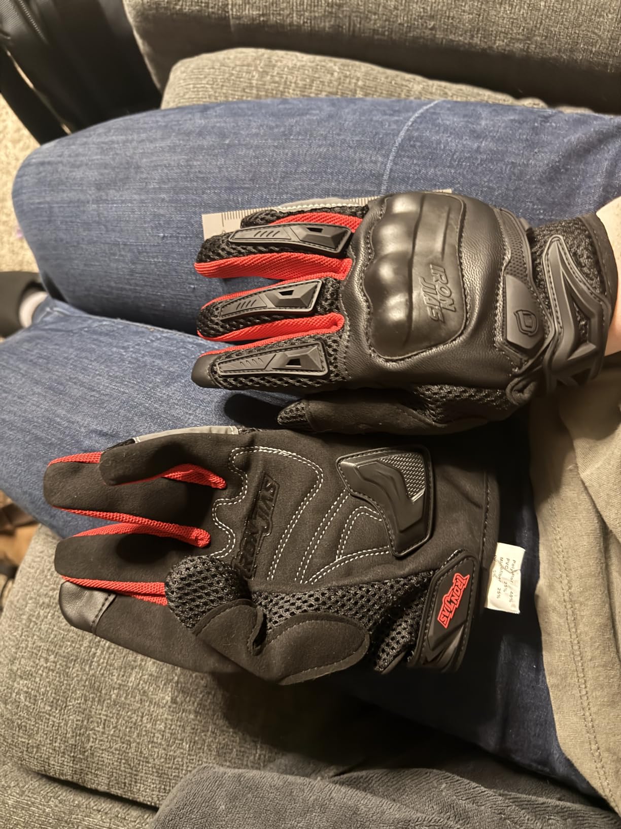 IRON JIA'S Summer Motorcycle Gloves for Men & Women | Knuckle Protection, Breathable Mesh, Touchscreen, Anti-Slip Palm, Adjustable Wrist Strap, BMX, ATV, MTB customer photo 1