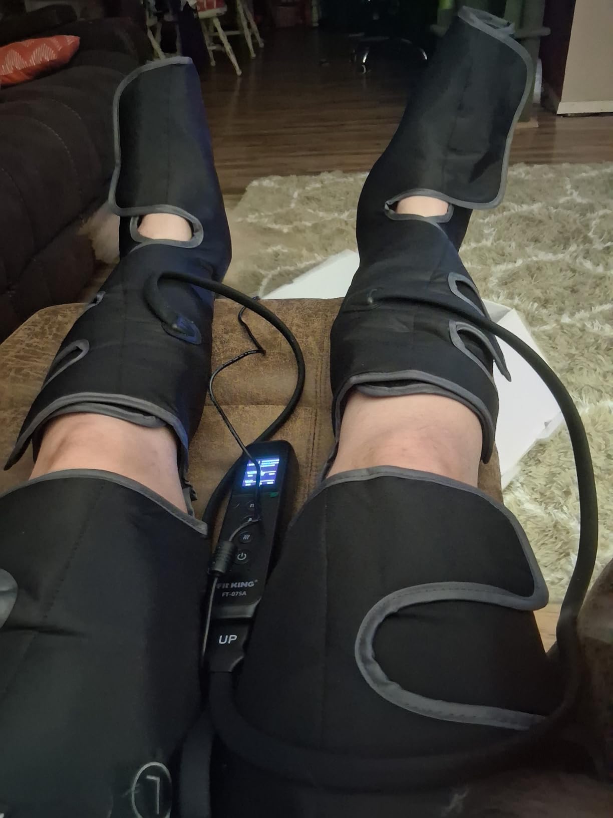 Fit King Leg Massager with Heat and Air Compression, FSA-HSA | Full Leg & Foot Massager for Circulation and Pain Relief, Adjustable Wrap Design, Sequential Compression Device customer photo 1