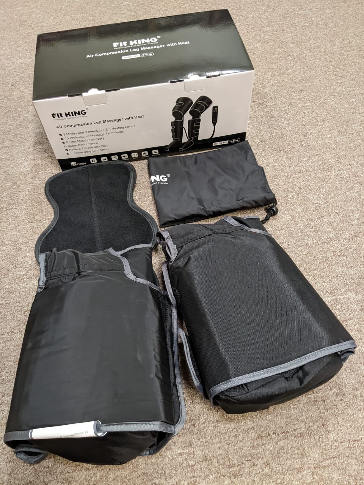 Fit King Leg Massager with Heat and Air Compression, FSA-HSA | Full Leg & Foot Massager for Circulation and Pain Relief, Adjustable Wrap Design, Sequential Compression Device customer photo 2