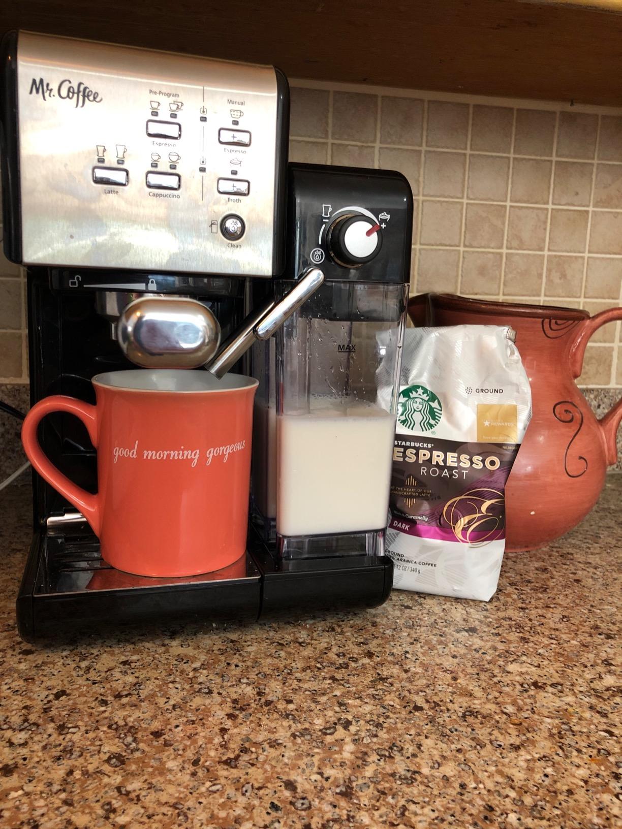 Mr. Coffee One-Touch CoffeeHouse+ Espresso, Cappuccino, and Latte Maker Home Coffee Machine with 19-Bar Italian Pump, and Milk Frother Ideal for Latte, Espresso, and Coffee Lovers customer photo 2