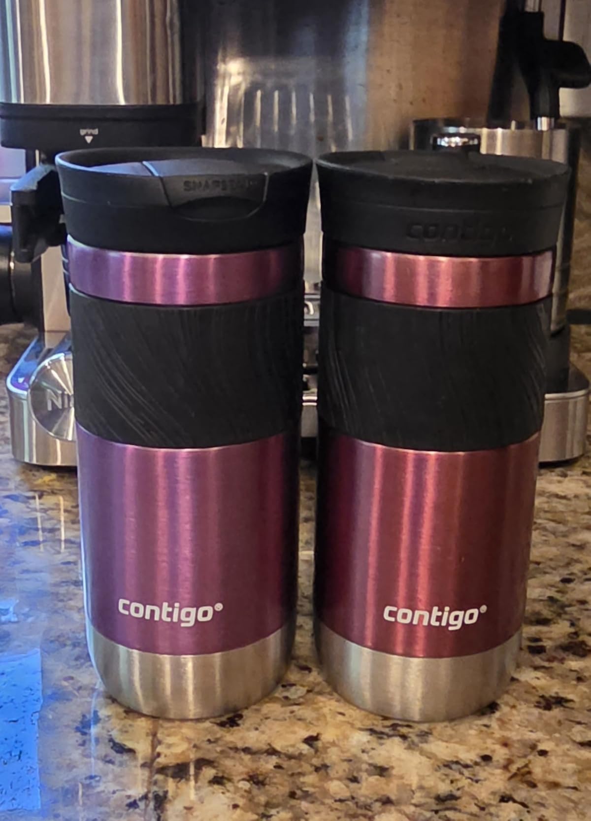 Contigo Byron Vacuum-Insulated Stainless Steel Travel Mug, 20oz - Leak-Proof Lid, BPA-Free, Blue Corn - Perfect Reusable Cup for Coffee or Water; hot and cold beverage holder customer photo 1