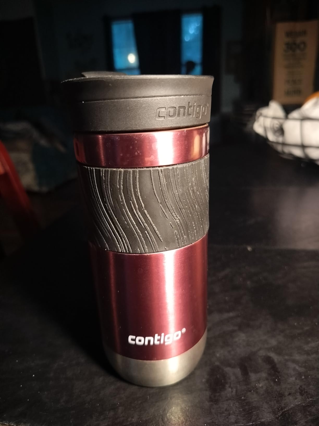 Contigo Byron Vacuum-Insulated Stainless Steel Travel Mug, 20oz - Leak-Proof Lid, BPA-Free, Blue Corn - Perfect Reusable Cup for Coffee or Water; hot and cold beverage holder customer photo 2
