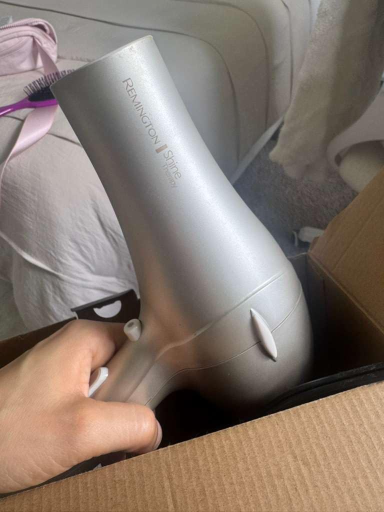Shine Therapy Hair Dryer, 1875W Ionic Ceramic Blow Dryer | Infused with Argan Oil and Keratin for Healthy-Looking Hair, Ceramic Technology for smooth, frizz control customer photo 1