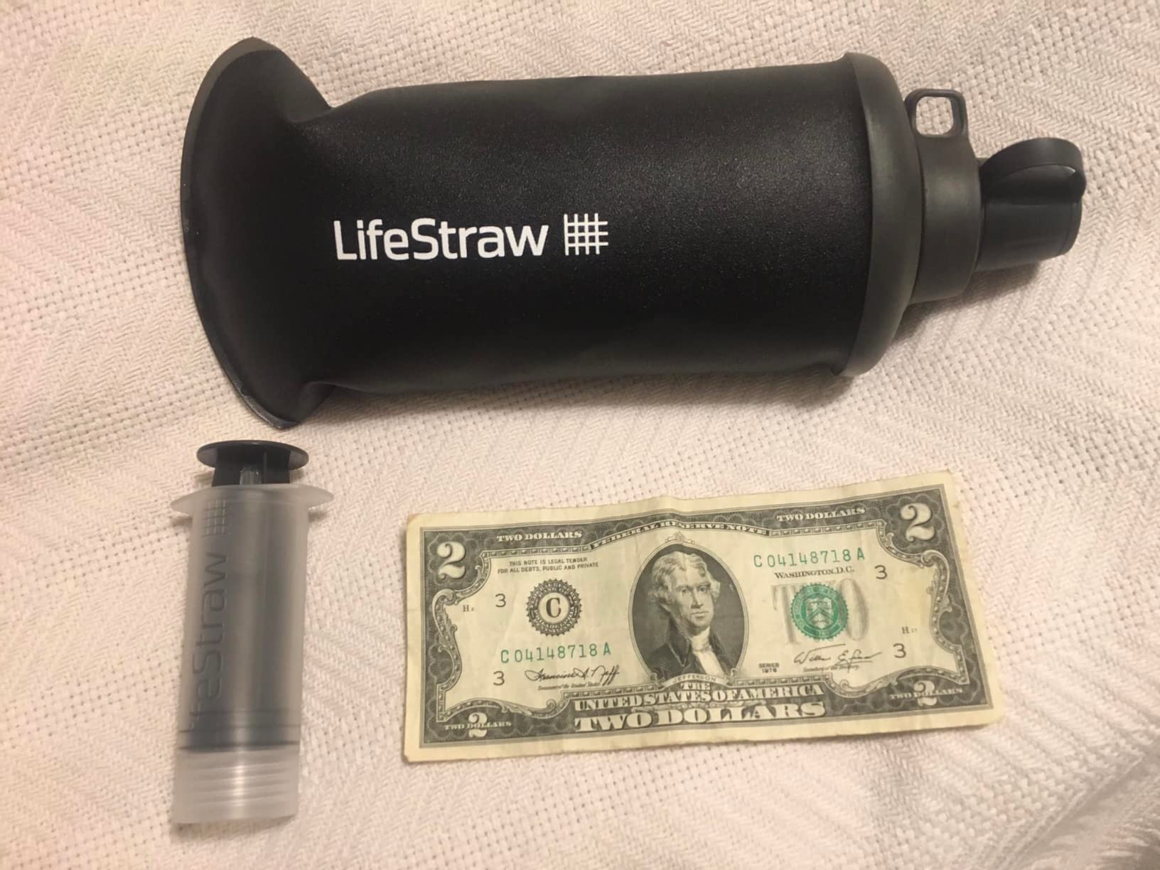 LifeStraw Peak Squeeze Filter Bottle, 650 ml, Dark Mountain Gray customer photo 1