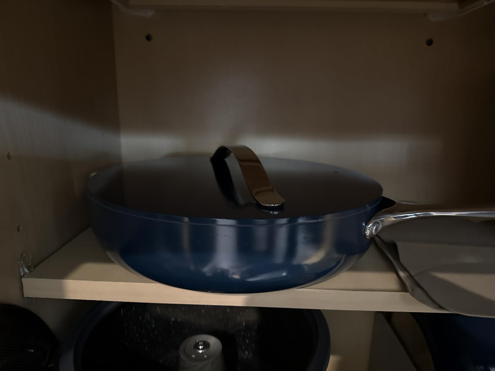 Caraway Non-Stick 3 qt Ceramic Sauce Pan with Lid | Non-Toxic, PTFE and PFOA Free, Oven Safe and Compatible with All Stovetops (Gas, Electric and Induction), Cream customer photo 2