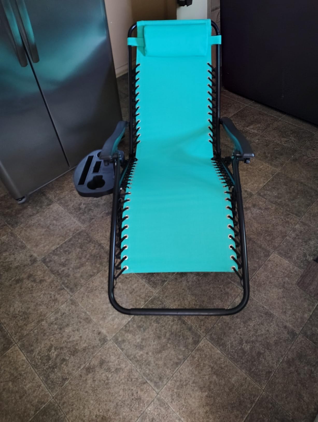 Best Choice Products Set of 2 Adjustable Steel Mesh Zero Gravity Lounge Chair Recliners w/Pillows and Cup Holder Trays - Ice Gray customer photo 2