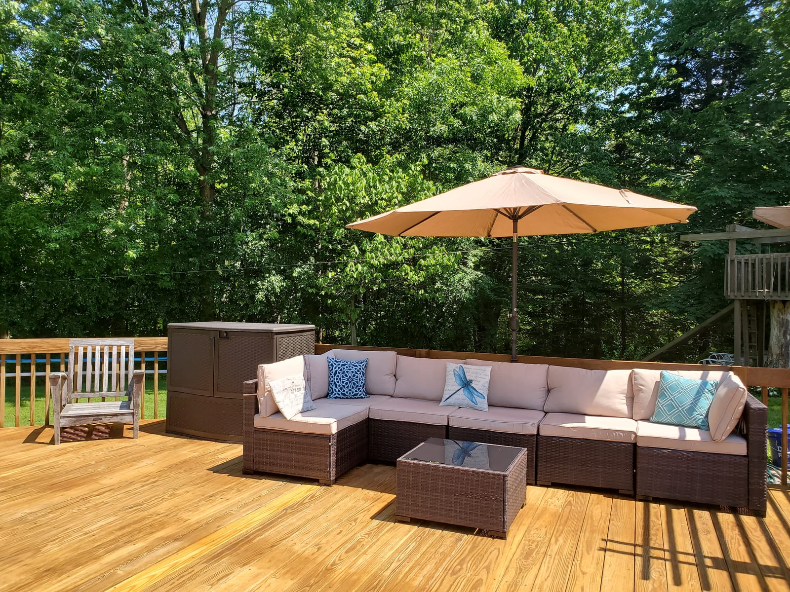 Kullavik 7 Piece Patio Furniture Set, Outdoor Wicker Sectional Sofa | Patio Conversation Set with 4