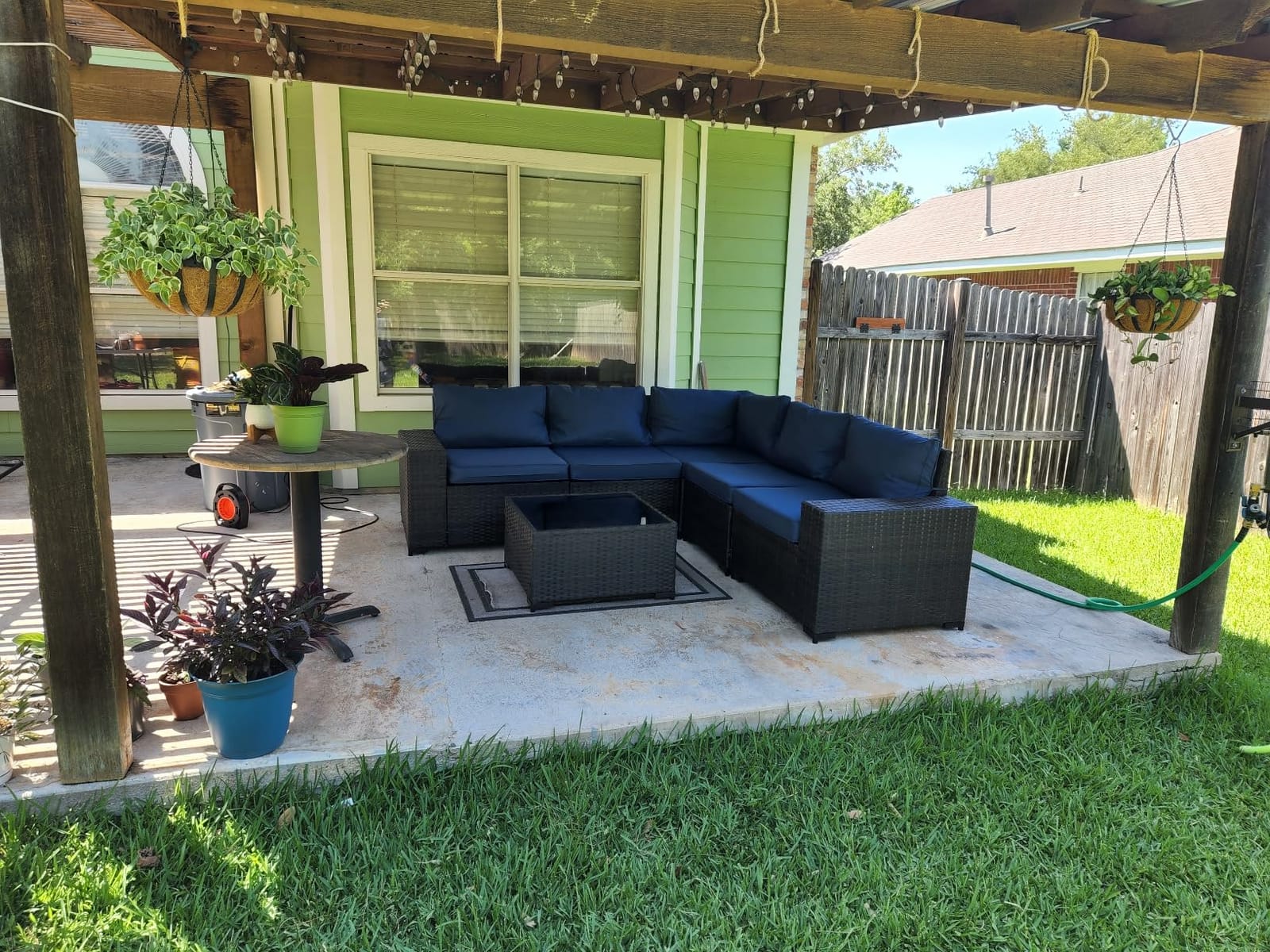 Kullavik 7 Piece Patio Furniture Set, Outdoor Wicker Sectional Sofa | Patio Conversation Set with 4