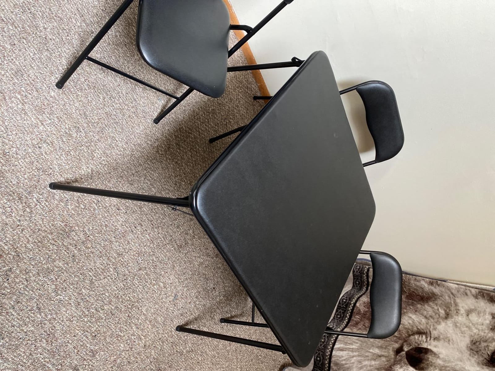 Flash Furniture Madison 5-Piece Folding Card Table and Chair Set, Navy | Portable, Indoor/Outdoor, Event Table and Chairs customer photo 1