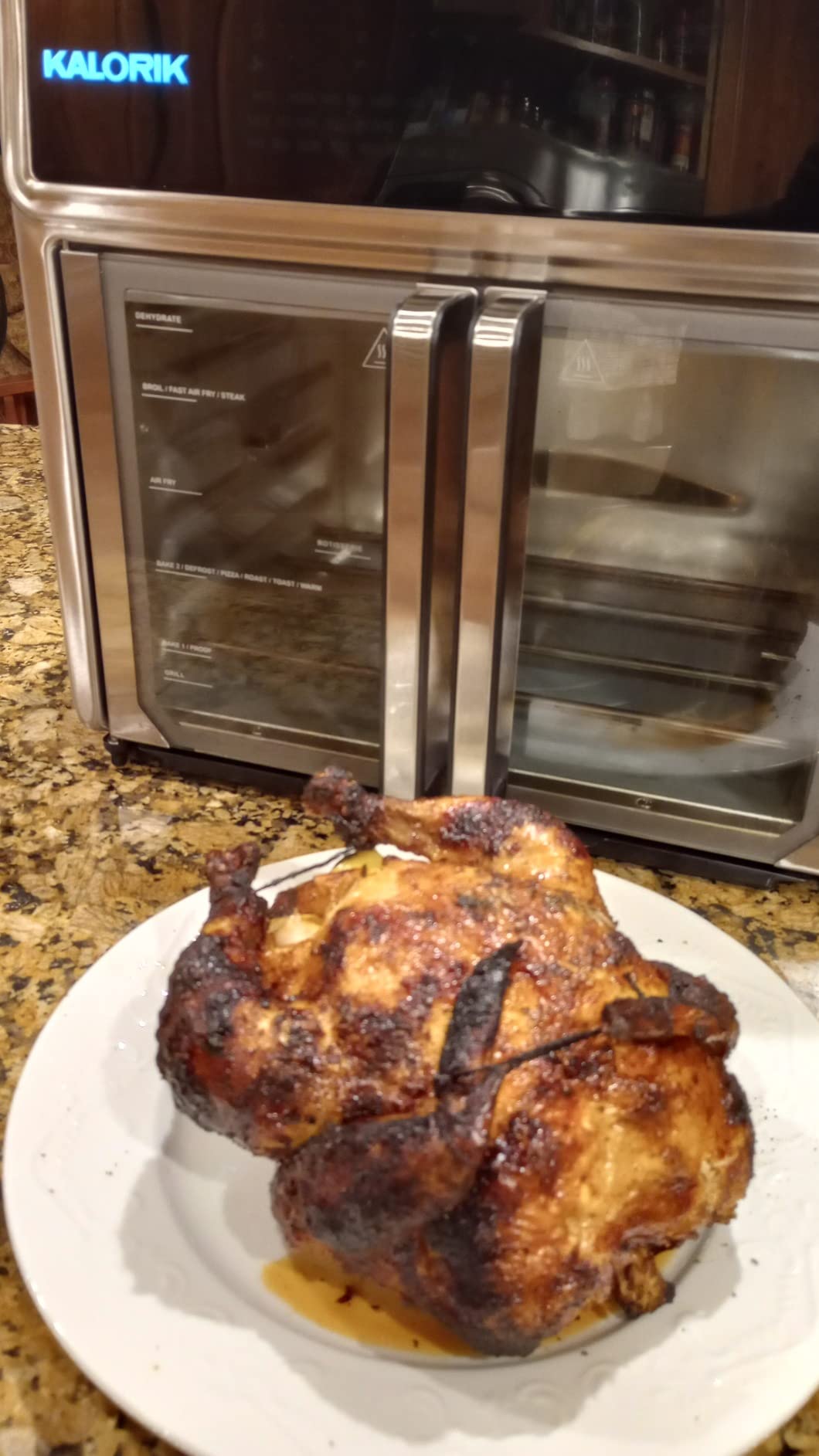 Kalorik Air Fryer Oven Grill MAXX Series 26-Quart with Smokeless Sear Technology Digital Controls Easy-View Door and 22 Smart Cooking Presets, Includes Cooking Accessories, 1700-Watts, Stainless Steel customer photo 1