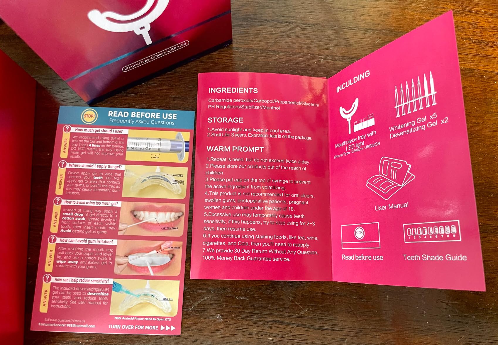 Pdoo Teeth Whitening Kit with LED Light for Sensitive Teeth, Fast Results for Brightening at Home, Teeth Whitening Gel Helps Remove All Kinds of Stains customer photo 1