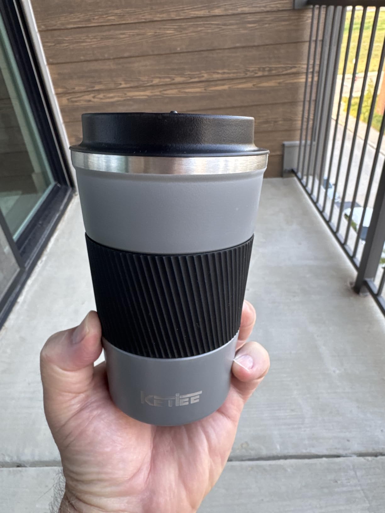 KETIEE Travel Mug 12oz, Vacuum Insulated Coffee Mug with Leakproof Lid, Travel Coffee Tumbler Stainless Steel Double Walled Reusable Coffee Cup customer photo 1