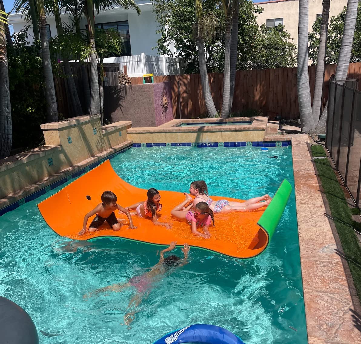 SOWKT Premium Made in USA Lily Pad Floating Mat, 9x6 12x6 18x6 ft - Foam Floating Water Mat for Lake | Lilypad Float Swim Mat for Boat & Pool customer photo 1