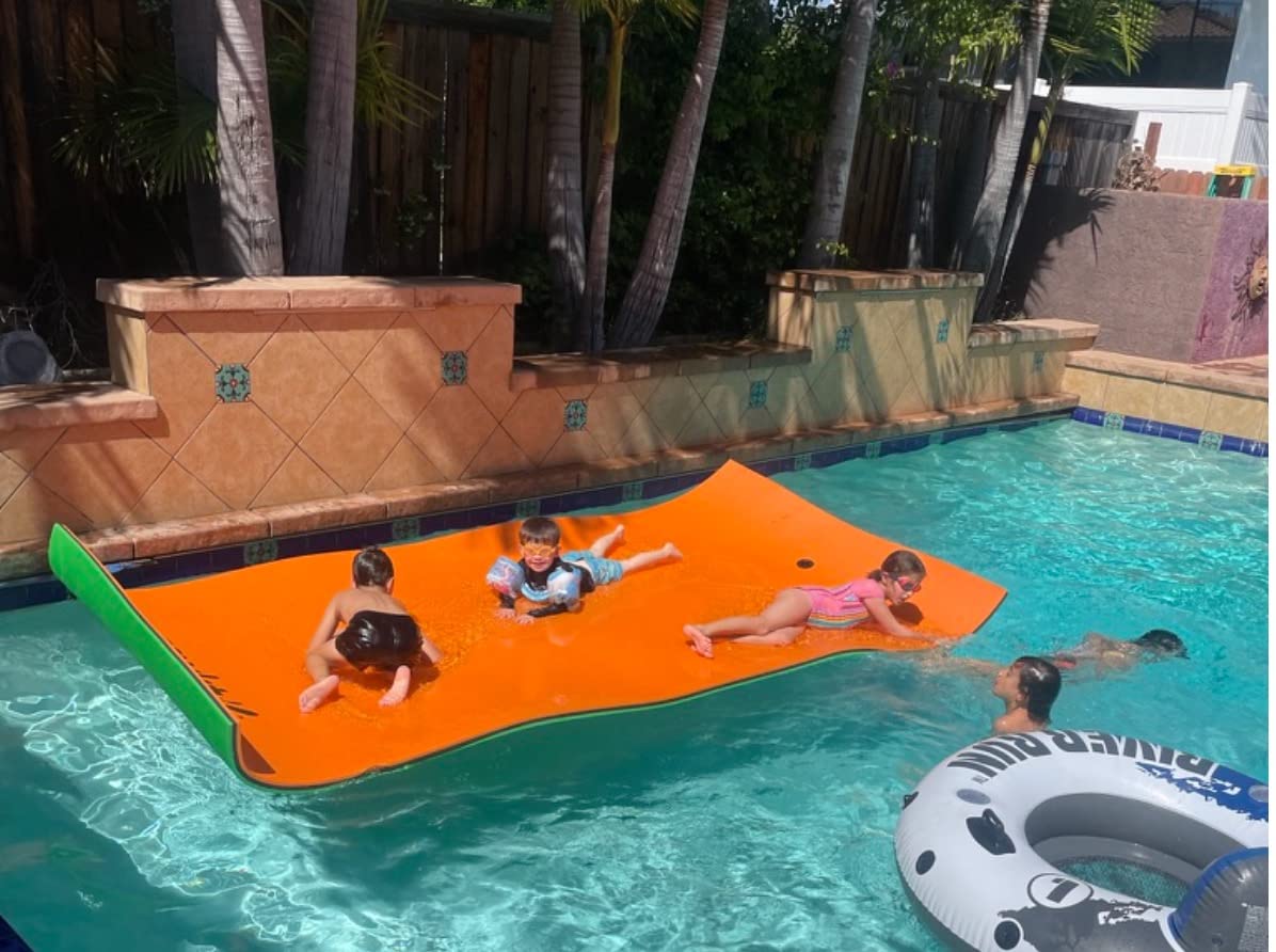 SOWKT Premium Made in USA Lily Pad Floating Mat, 9x6 12x6 18x6 ft - Foam Floating Water Mat for Lake | Lilypad Float Swim Mat for Boat & Pool customer photo 2
