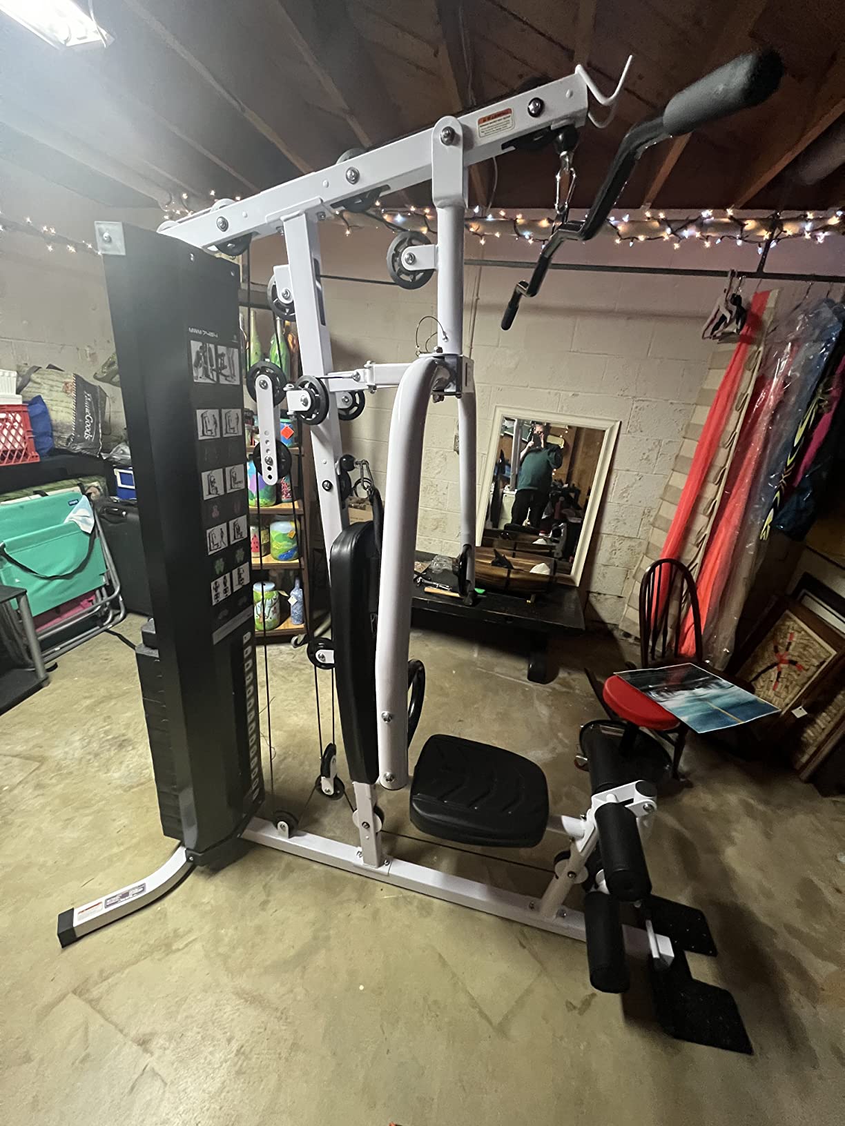 Marcy Home Gym Workout Station, Full Body Exercise and Training, White customer photo 1