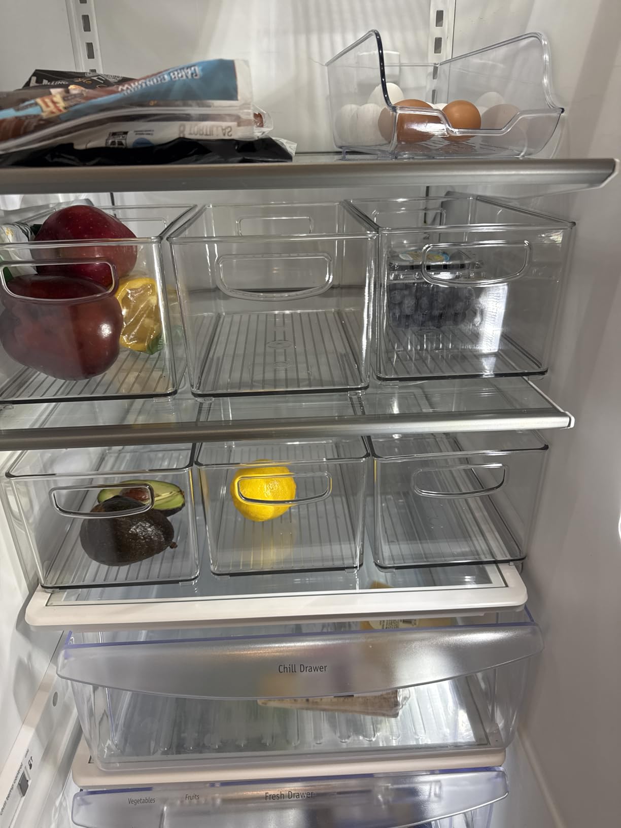 SKTEET Set of 8 Clear Plastic Storage Bins, 4 Large and 4 Small Stackable Storage Containers for Pantry Organization and Kitchen Storage Bins,Home Edit and Cabinet Organizers customer photo 1