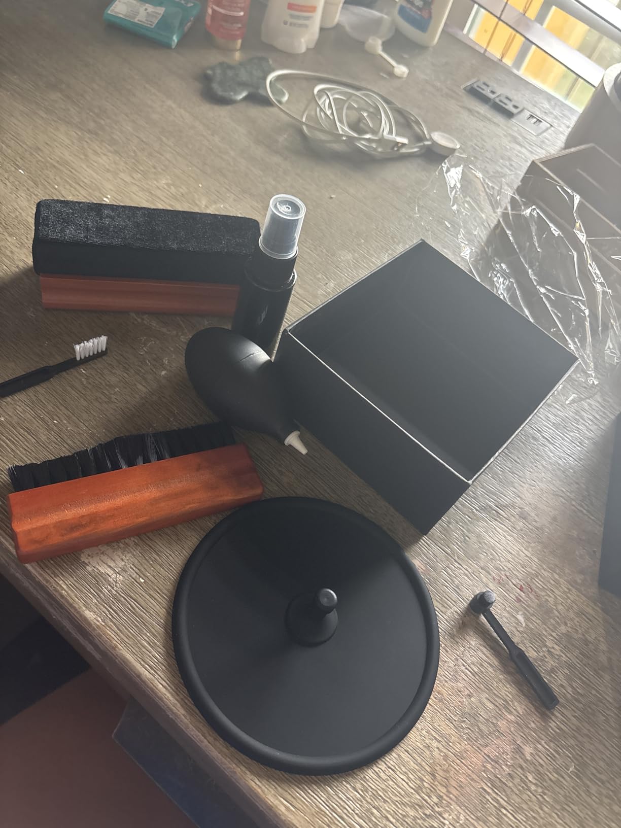 OPULA 7-in-1 Vinyl Record Cleaning Kit Complete - Vinyl Record Cleaner Solution - Velvet Brush - Microfiber Brush - Stylus Brush - Label Protector - Air Blower - Brush for Velvet, Restore LPs Album customer photo 2
