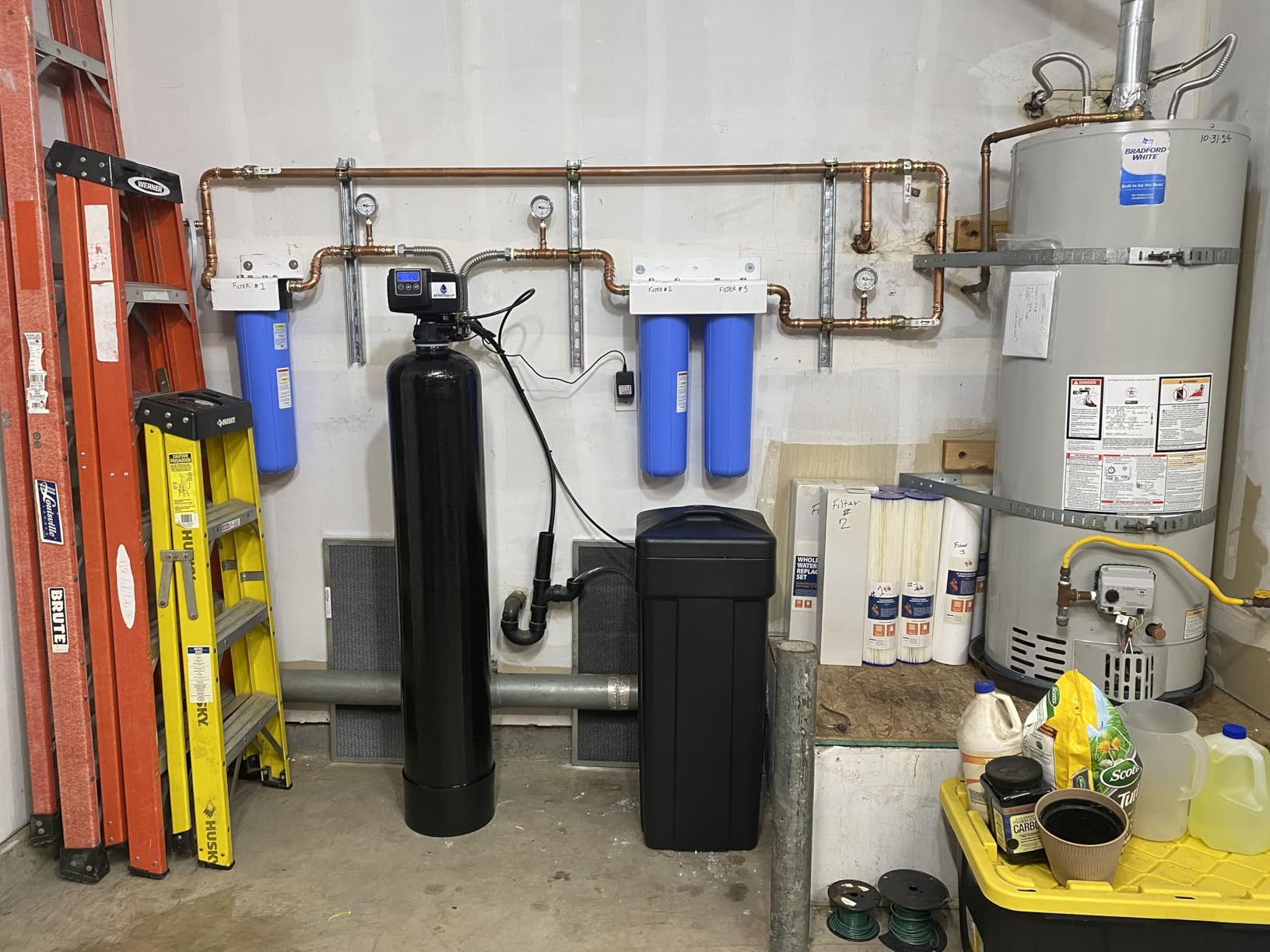 AFWFilters 48K Grain Water Softener Fleck 5600 SXT with Crosslink Resin | Digital Metered-Demand Control, Chlorine-Resistant Long Life Resin, Complete System for Whole House, Easy Installation customer photo 2