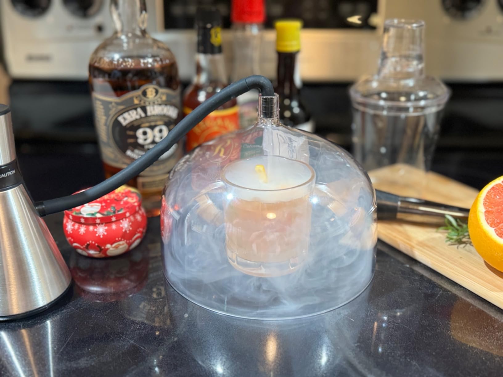 Whiskey Smoker Kit with Torch & Wood Chips, Cocktail Smoker Kit, Old Fashioned Drink Smoker Kit, Bourbon Birthday, Upgrade Your Home Bar - Ideal Gifts for Men, Dad, Boyfriend (NO Butane) customer photo 1