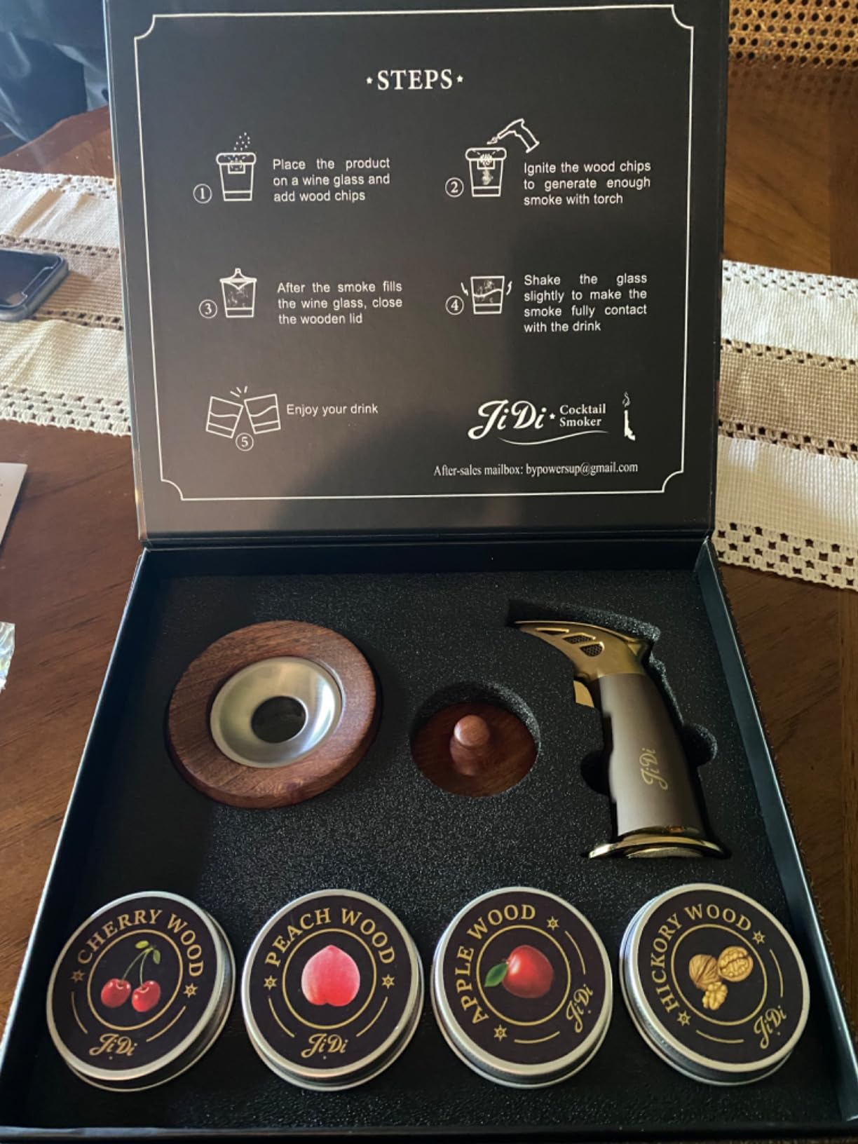 Whiskey Smoker Kit with Torch & Wood Chips, Cocktail Smoker Kit, Old Fashioned Drink Smoker Kit, Bourbon Birthday, Upgrade Your Home Bar - Ideal Gifts for Men, Dad, Boyfriend (NO Butane) customer photo 2