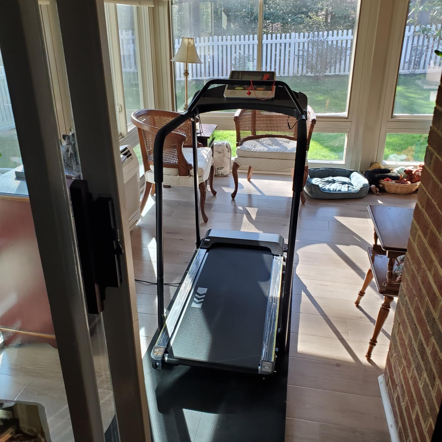 Redliro Walking Treadmill for Seniors with Long Handrails for Home | 0.3 MPH Slow Start, 300 lb Capacity, 0-2% Incline, Fully Flat, Auto Lubrication, Soft Drop System, Rehab Treadmill for Elder customer photo 1