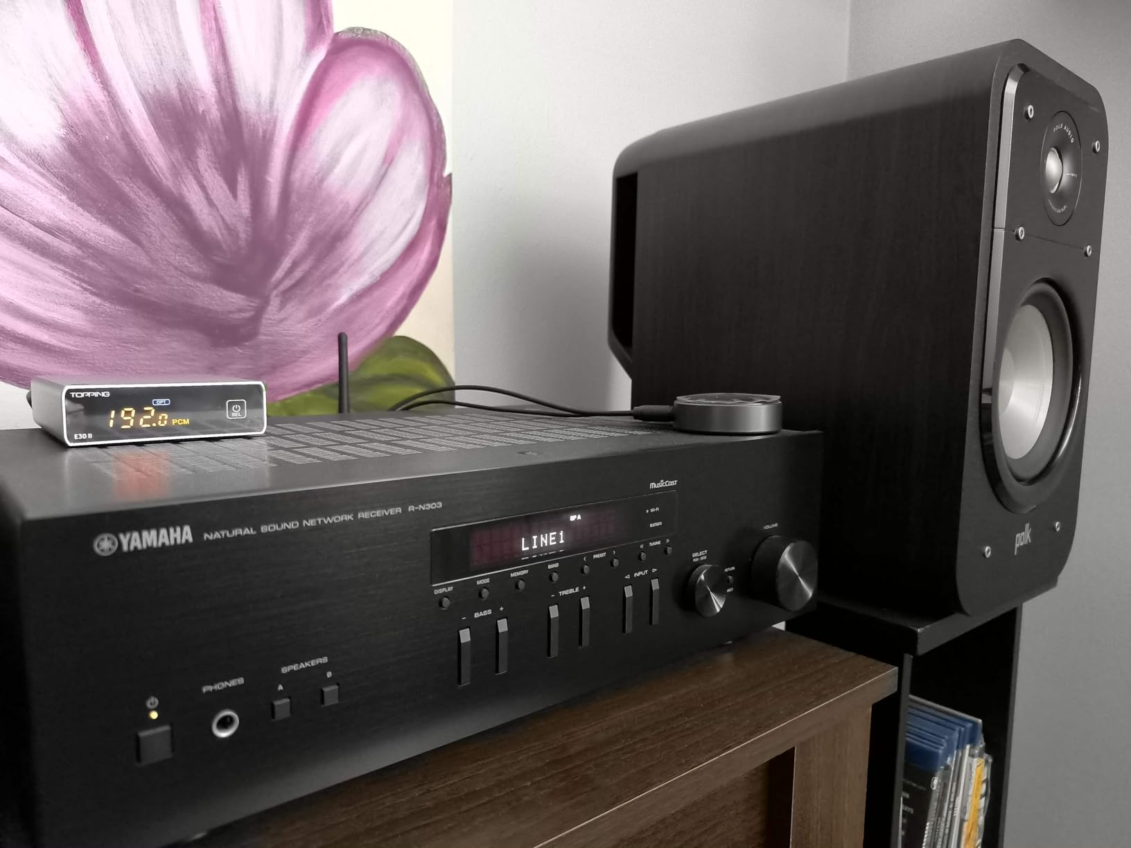 Topping E30 II DAC Preamp Audio Decoder- 2xAK4493S Hi-Res XMOS XU208 DAC 32Bit/768kHz DSD512 DSD Direct Mode for USB/Coax/Opt Inputs RCA HiFi Stereo Digital Audio Decoder (Black) customer photo 1