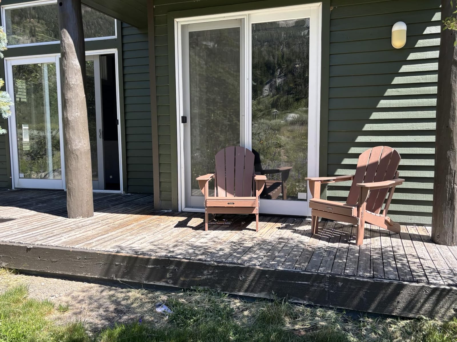 Folding Adirondack Chair HDPE All-Weather Patio, Navy Blue | Wooden Textured, Cup Holder, 380lbs, Rustproof, Fire Pit Outdoor Lawn Poolside Backyard Deck customer photo 2