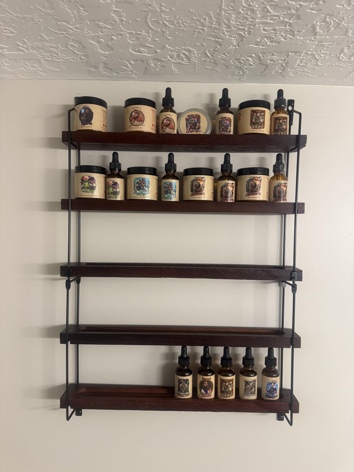 THYGIFTREE Essential Oil Storage Shelf Wall Mounted 16.9