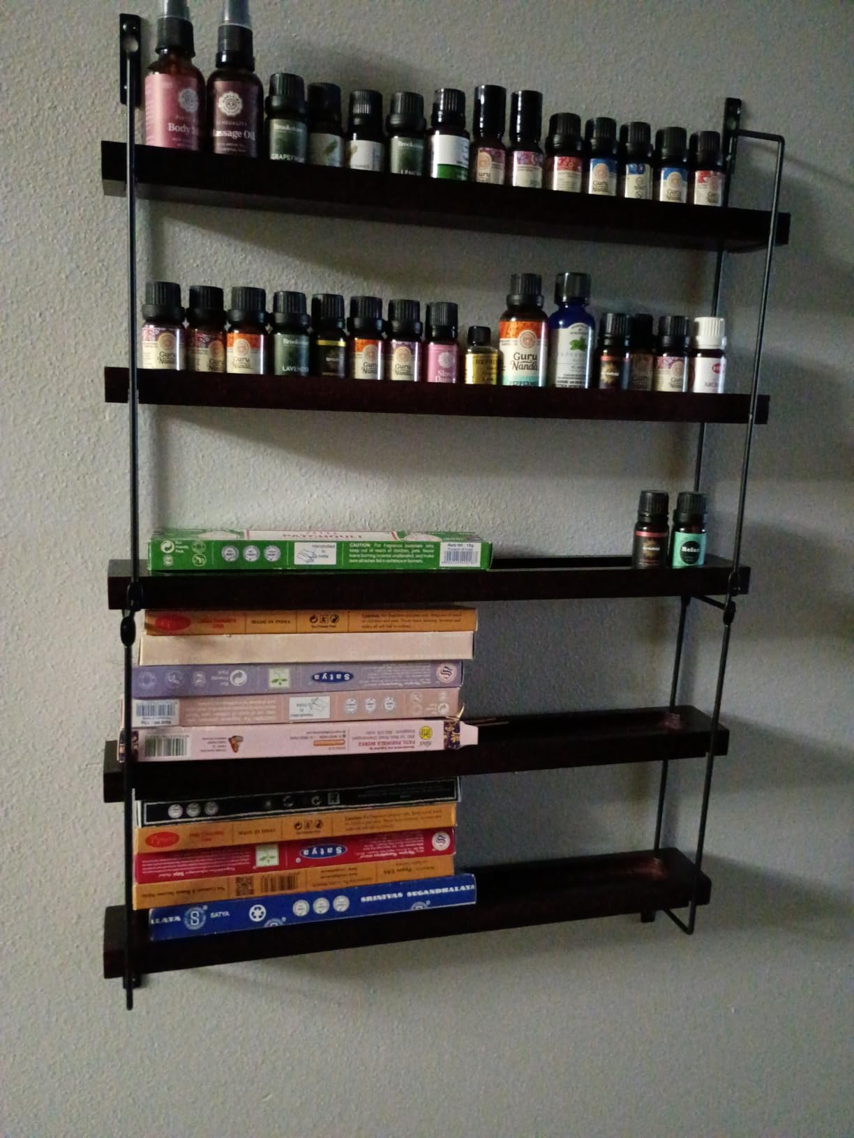 THYGIFTREE Essential Oil Storage Shelf Wall Mounted 16.9