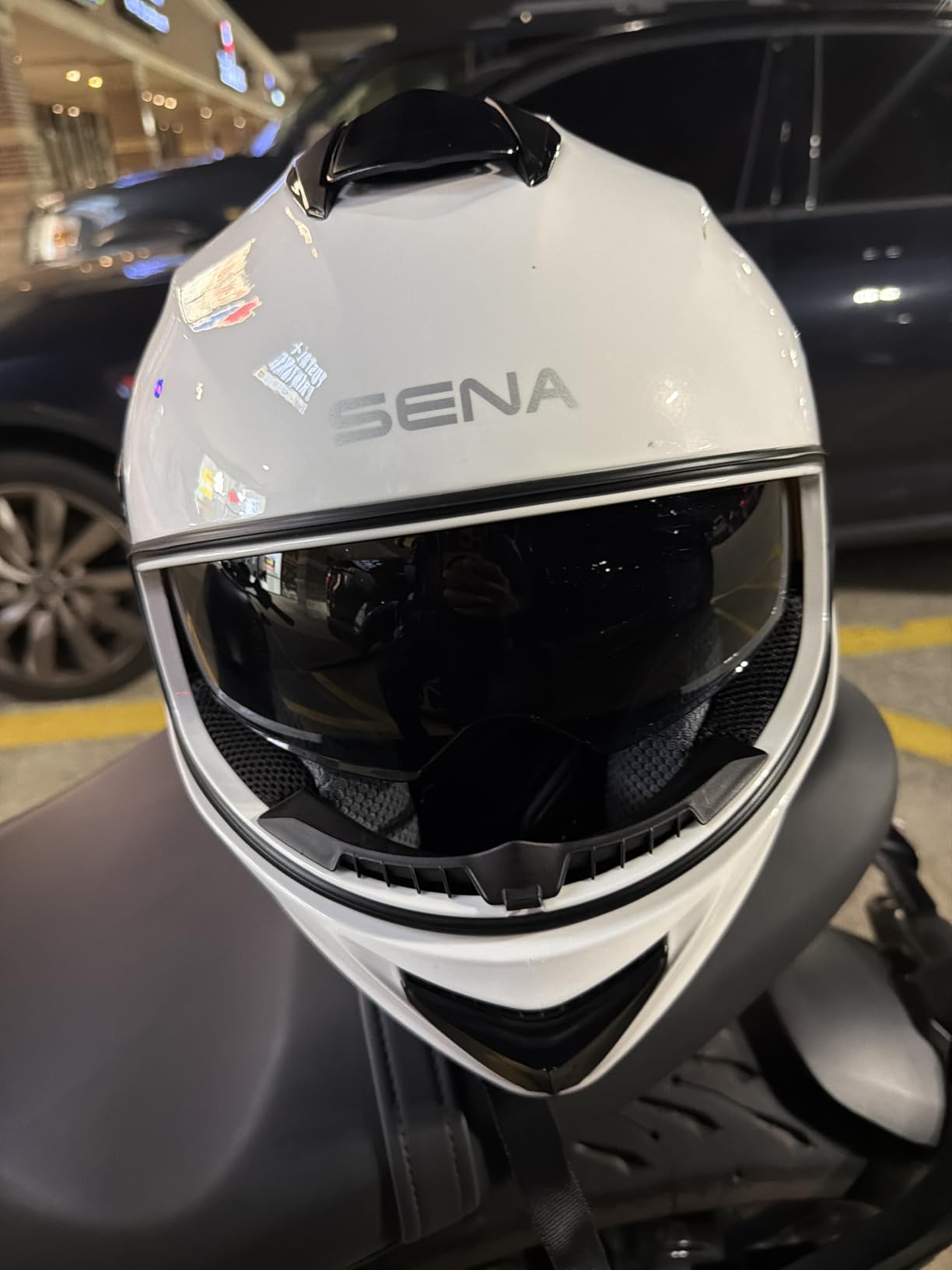 Sena OutForce Smart Helmet Full Face (Matt Black, Medium) OUTFORCE-MB00M - SP85 customer photo 2