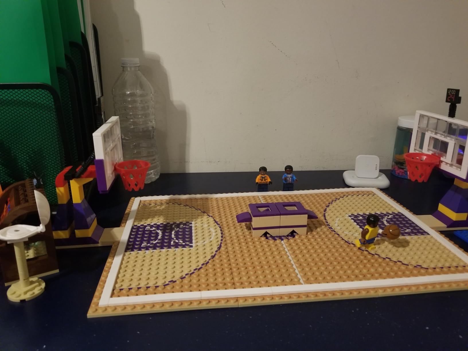 Building Block Education Toy - Basketball Court Baseplates and Sets of 2 Basketball Stands Building Bricks for Basketball Game - Compatible with Major Brands (Basketball Playset) customer photo 2