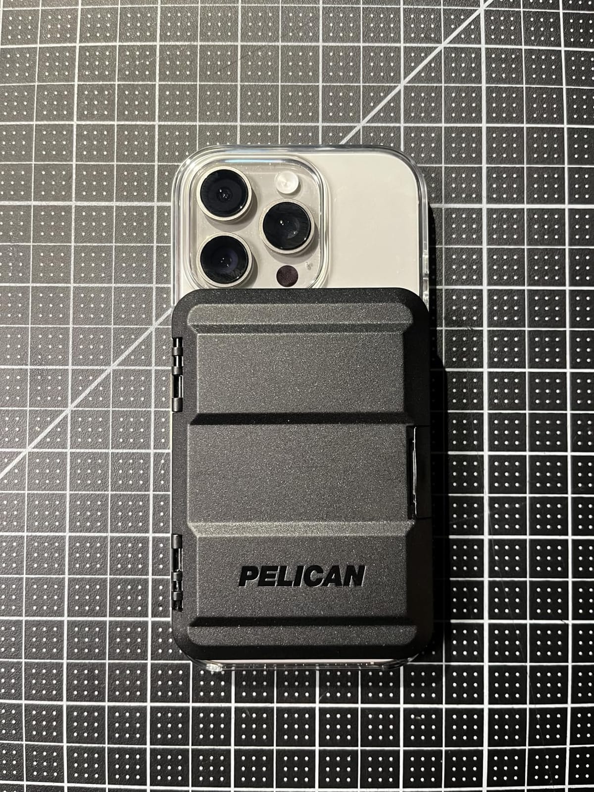 Pelican MagSafe Wallet for iPhone - Slim Magnetic Phone Wallet - Black | Heavy Duty MIL-STD Snap-On Magnetic Card Holder - Detachable Hard MagSafe Wallet for iPhone 17 Pro Max/16/15/14/13/Pixel 10 customer photo 1