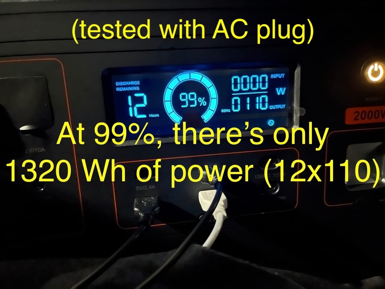 GRECELL 999Wh Solar Generator 1000W Portable Power Station for Outdoor | With 60W USB-C PD Output, 120V Pure Sine Wave AC Outlet Home Camping Travel Hunting Backup Lithium Battery (Peak 2000W) customer photo 2