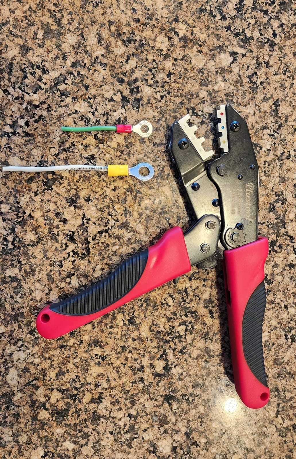 Plustool Crimping Tool for Heat Shrink Connectors AWG22-10, Ratcheting Wire Terminal Crimper customer photo 1