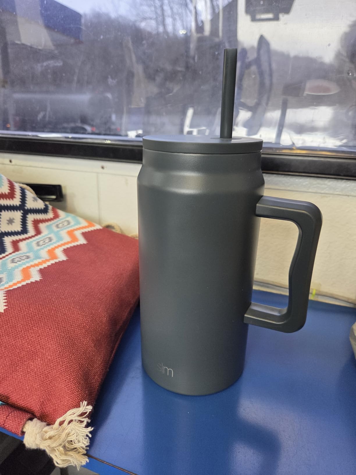 Simple Modern 50 oz Mug Tumbler with Handle and Straw Lid | Reusable Insulated Stainless Steel Large Water Bottle | Trek Collection | 50oz | Midnight Black customer photo 1
