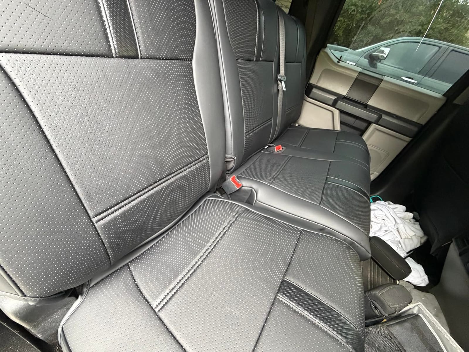 Super Cover for Ford F150 Seat Covers 2015-2024 2025 2026 Full Set, for F-150 XL/XLT Leather Truck Seat Cover, for F150 Accessories (Only for Bucket Seat) customer photo 2
