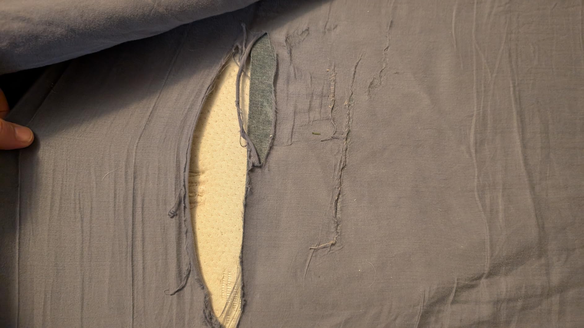 BOLL & BRANCH Percale Hemmed Sheet Set, Twin XL, Pewter customer photo 1