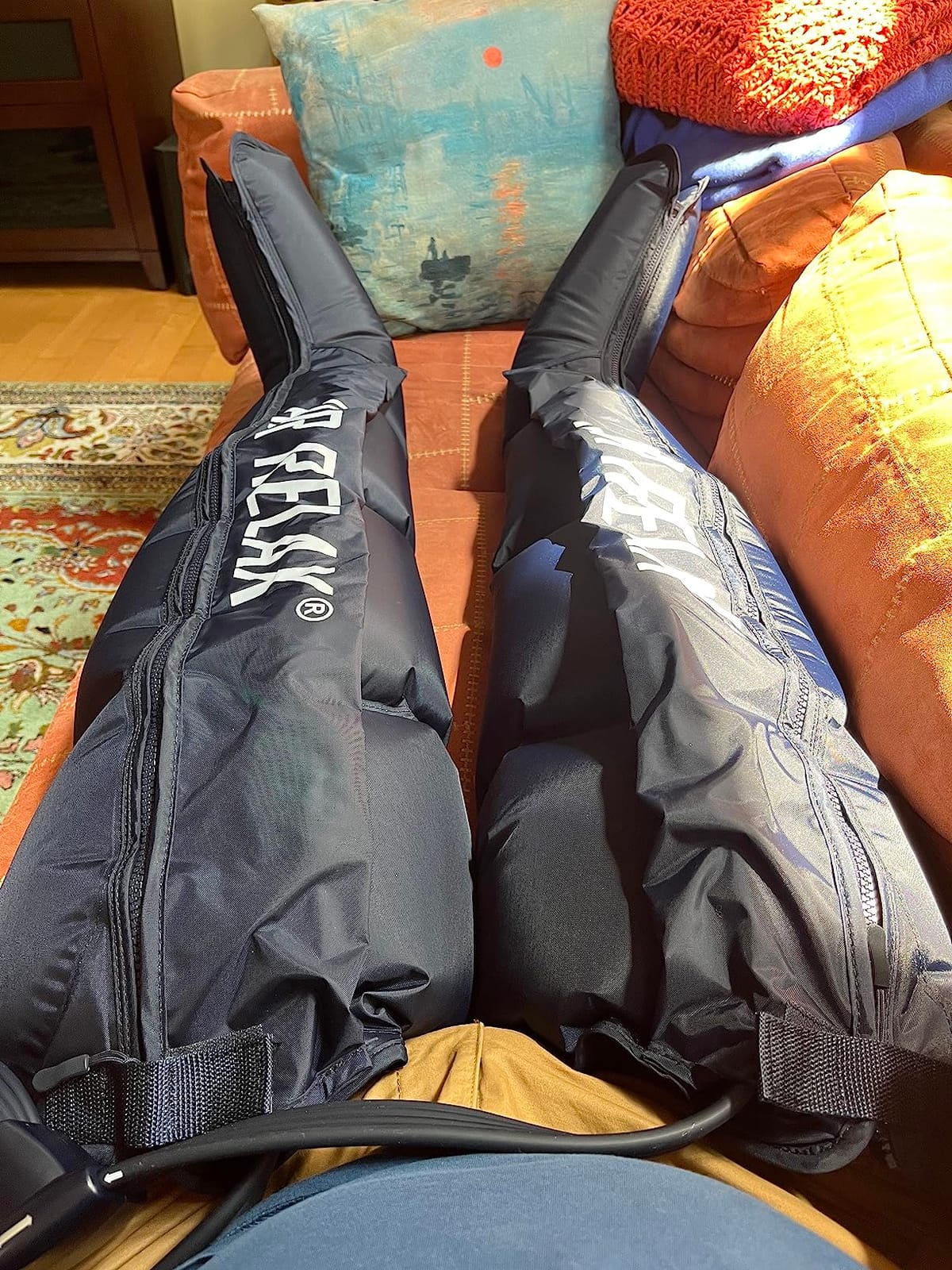 Air Relax Plus AR-3 Professional Compression Boots, FDA Cleared Leg Recovery System, Medical Grade Recovery Boots and Pump, 3 Therapy Modes 4 Chambers, for Circulation and Muscle Relief customer photo 2