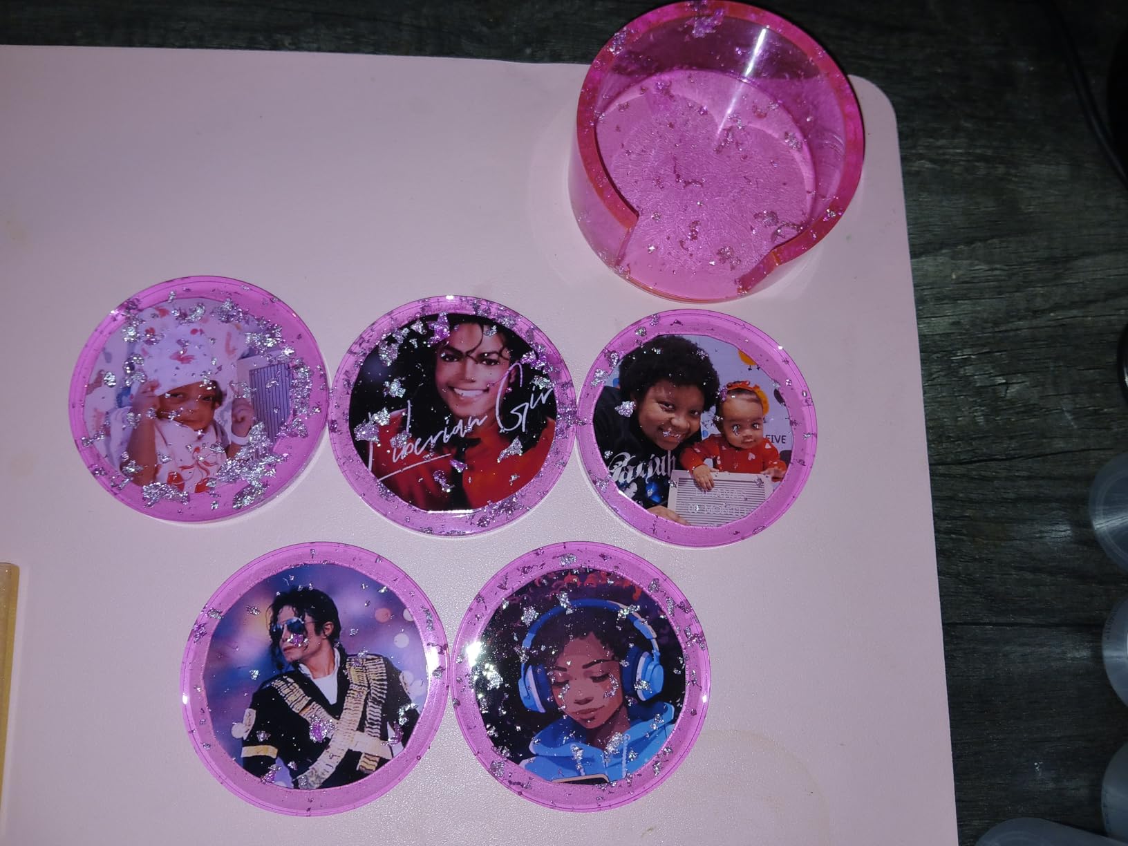 LET'S RESIN 18 Pcs Coaster Resin Molds Silicone, Coaster Molds | with Round Square Octagon Shape Holder Molds for Epoxy Resin, DIY Art Craft Cup Mats customer photo 2