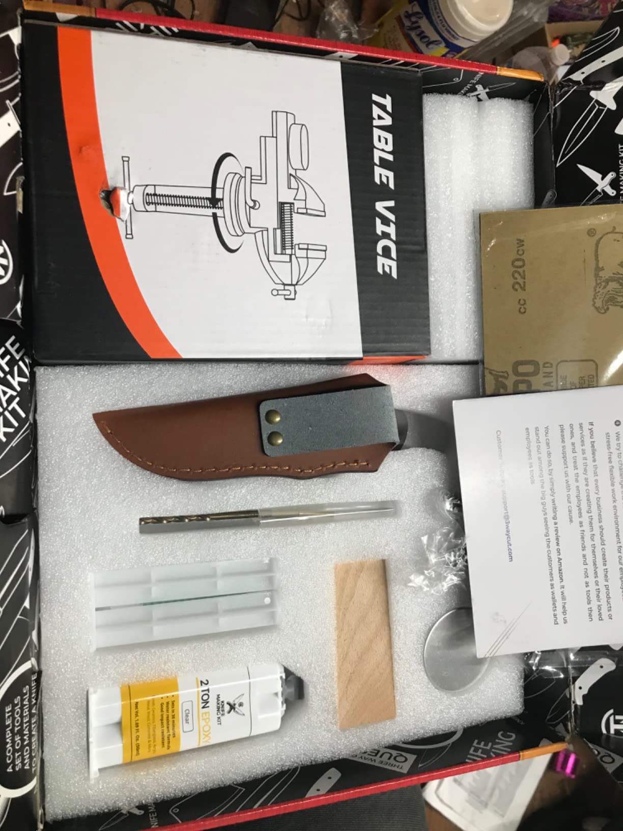 Knife Making Kit DIY Gift for Men - Gift Set, Complete Tools, & Accessories to Make Knife, Stainless Steel Bushcraft Blade, Beginners Guide, Husband Boyfriend Dad Handwork Hobbies, Gift for Him customer photo 1