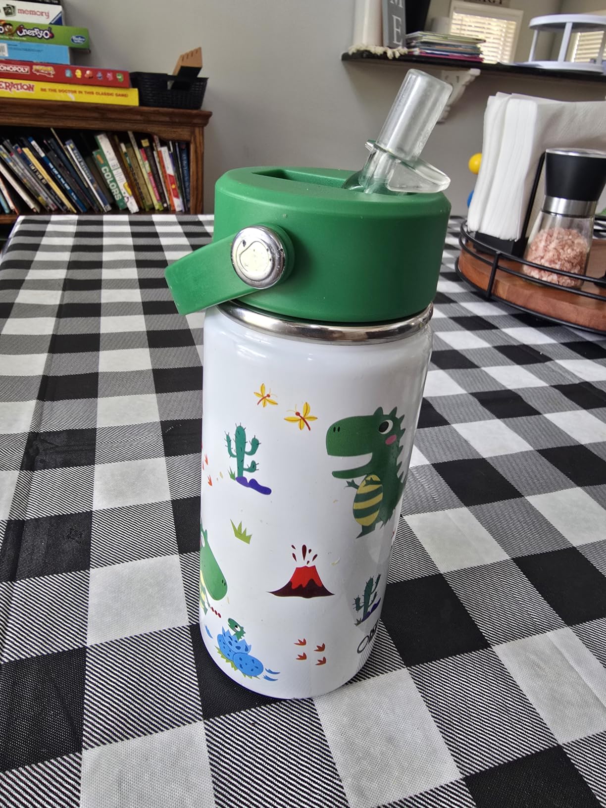 Kids Water Bottle with Straw Lid 14oz, Vacuum Insulated 316 Stainless Steel Water Bottles for Kids for School, Leakproof Water Bottle, BPA Free and Keep Cold for 24 Hours customer photo 1