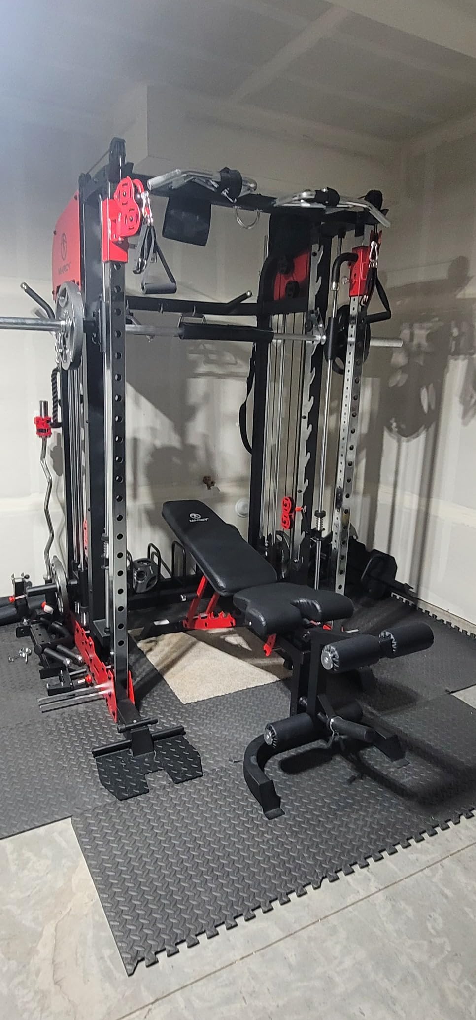 Pro Deluxe Smith Cage Home Gym System for Weight Training SM-7553 customer photo 1