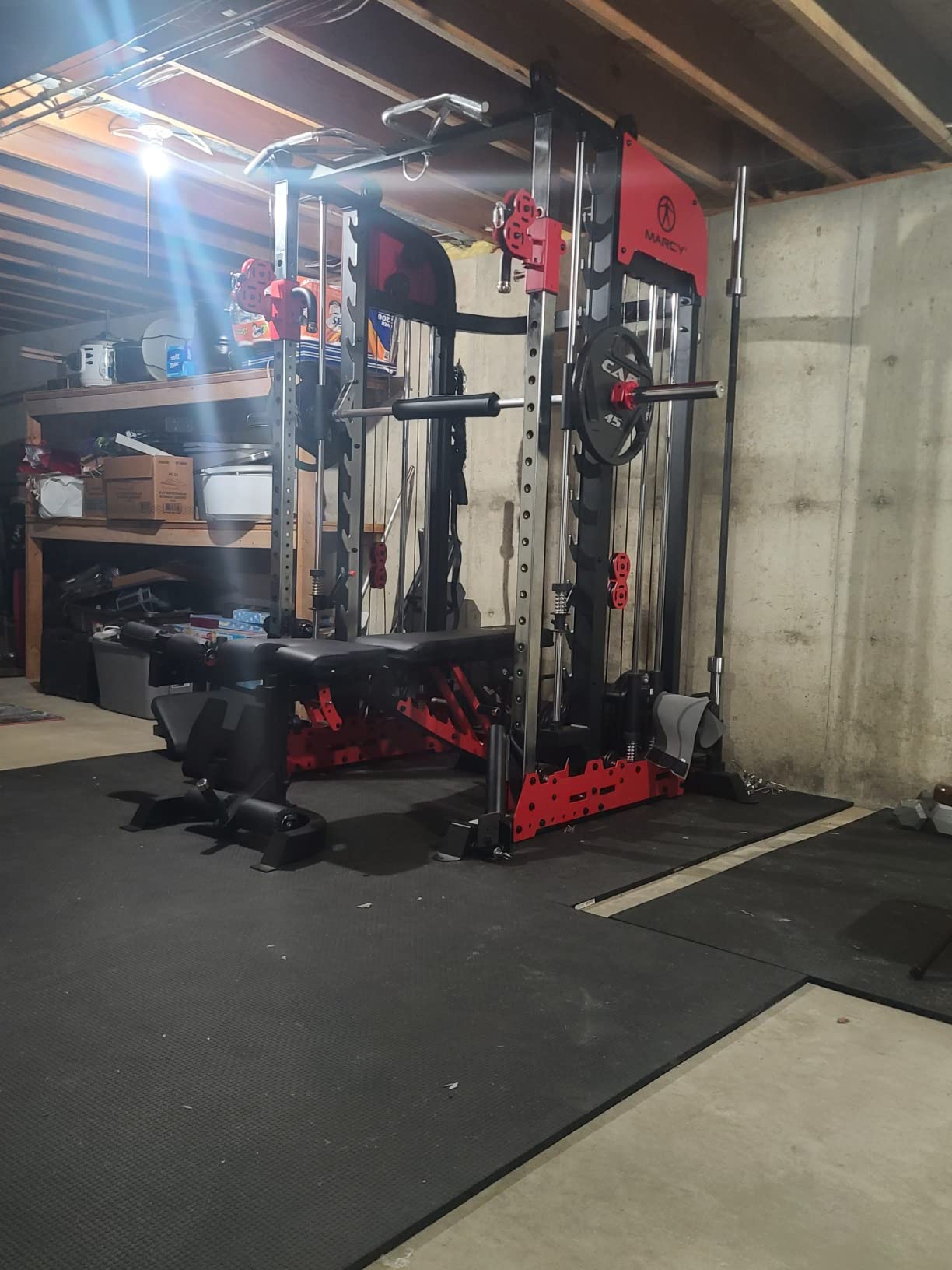 Pro Deluxe Smith Cage Home Gym System for Weight Training SM-7553 customer photo 2