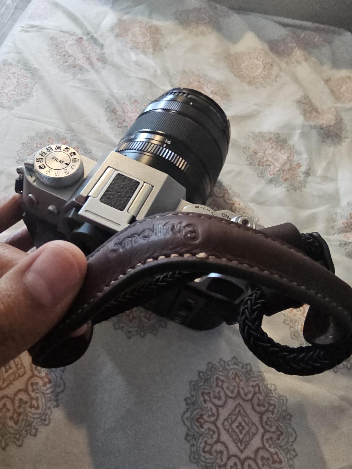 SmallRig Camera Wrist Strap, Vintage Leather Camera Hand Strap for Fujifilm | Adjustable Safety for Fujifilm X-T5 X-T4 X-T30iii X-T30 X-E4 X100VI, DSLR SLR Mirrorless and Compact Cameras, Brown - 3926 customer photo 2