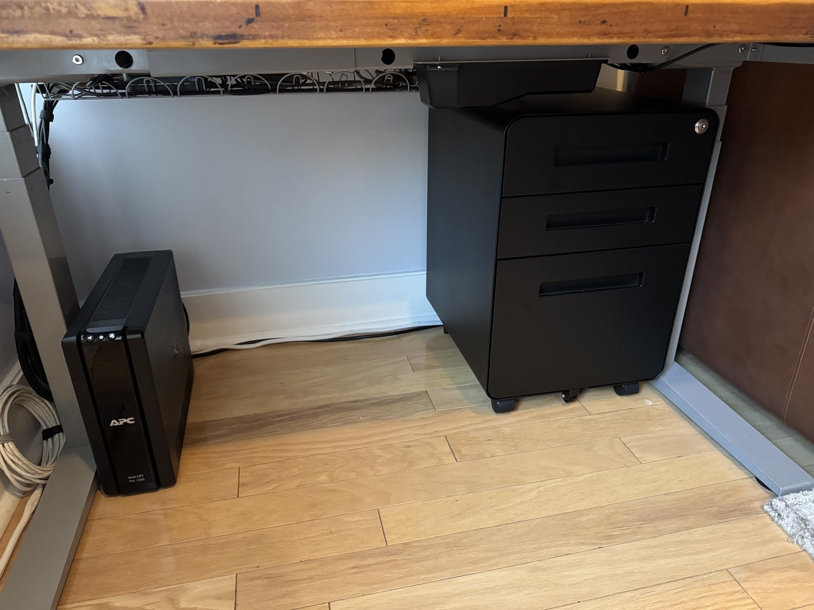 3 Drawer Mobile File Cabinet with Lock, Rolling Filing Cabinets for Home Office, Under Desk Small File Cabinet Three Drawers for Legal/Letter/A4 File, Black - Assembly Required customer photo 1