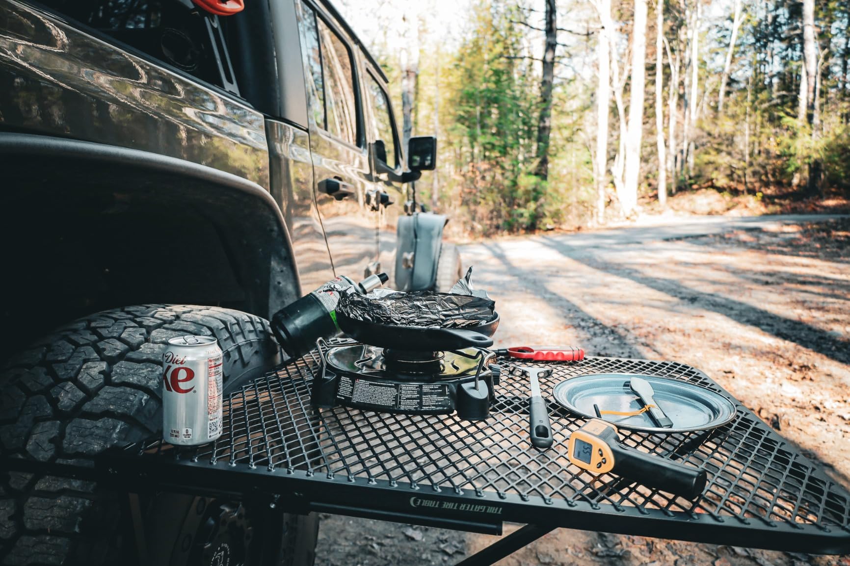 Tire Table Large Aluminum Camping Table fits Tires Up to 50