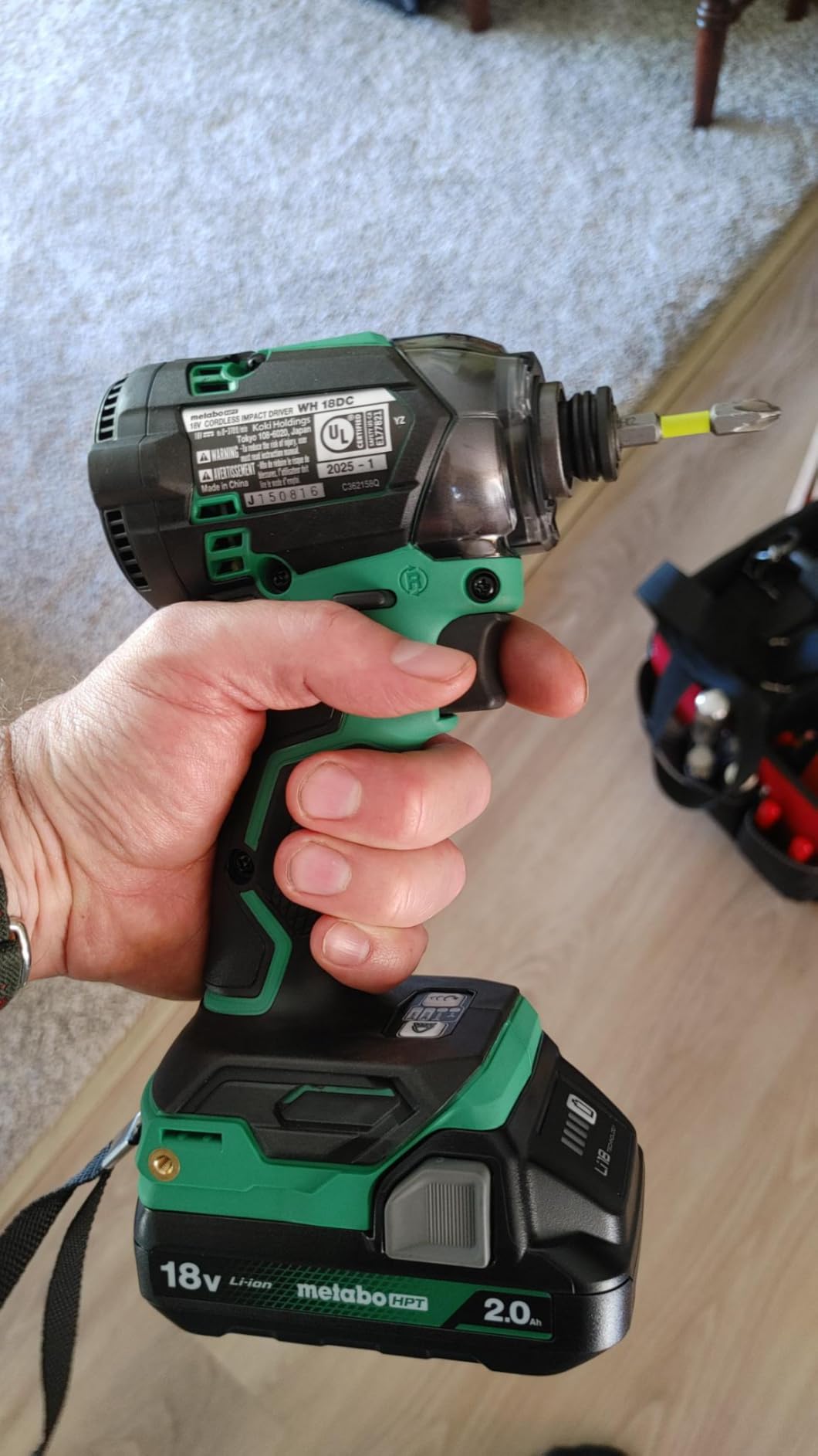 Metabo HPT 18V Cordless Triple Hammer BOLT Impact Driver Kit, WH18DC | 1/4-Inch Chuck, Lithium-Ion Batteries Included, Compact Lightweight Power Tool, Carrying Case, Charger customer photo 1