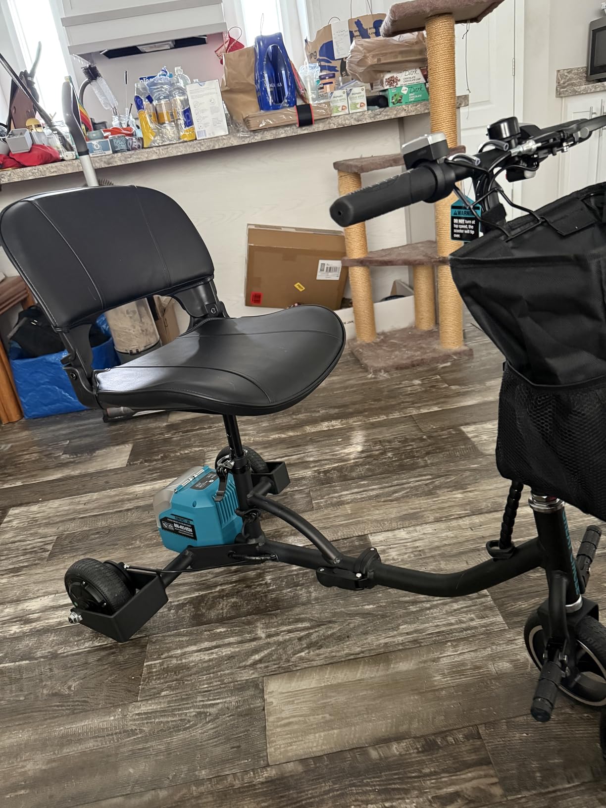 G Mobility Scooter - 3 Wheels, 35 lb Folding Aluminum Frame, Anti-Tip Footrests, Includes (1) 48V 2Ah Li-Ion Battery and Charger, Supports 275 lbs, Airline Friendly customer photo 2